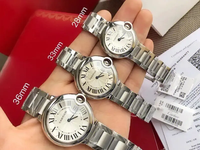 ballon bleu de cartier sizes